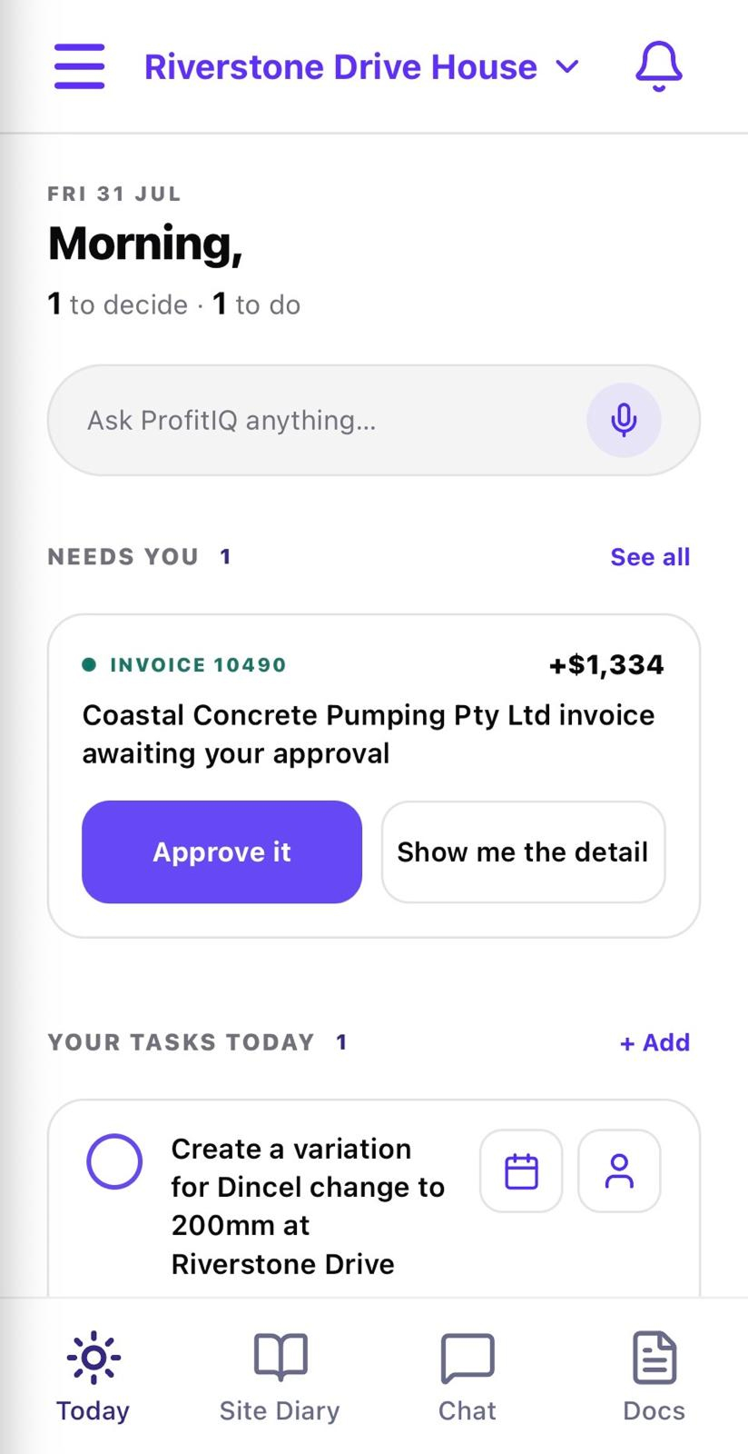 ProfitIQ app